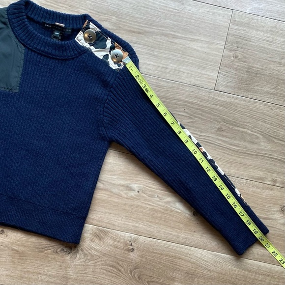 Marc By Marc Jacobs Navy and Leopard Print Sweater - Picture 4 of 7
